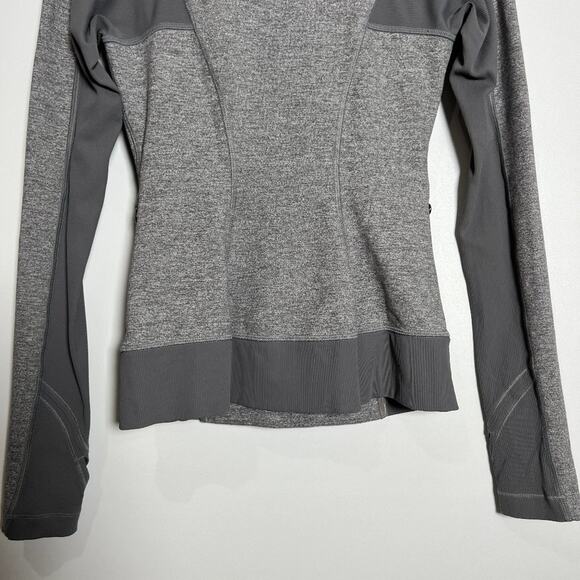 Lululemon Bhakti Yoga Jacket SIZE 4 Gray Full Zip Sweatshirt Thumbhole Pockets - Picture 12 of 13
